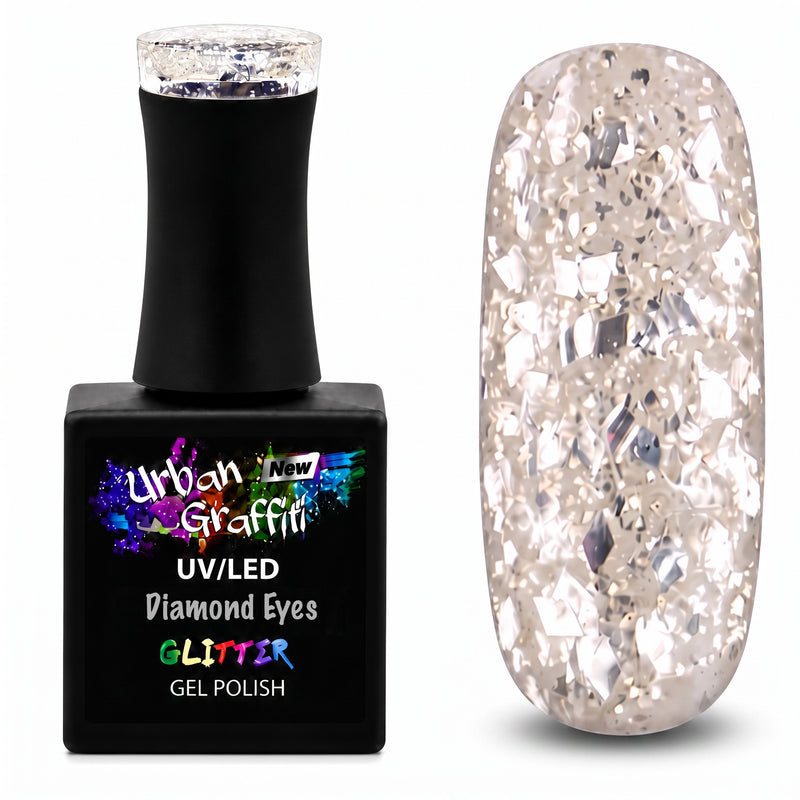 Diamond Eyes - UGGP-A0923 Urban Graffiti Lakka tal-Ġel bi Glitter tal-Fidda 15ml