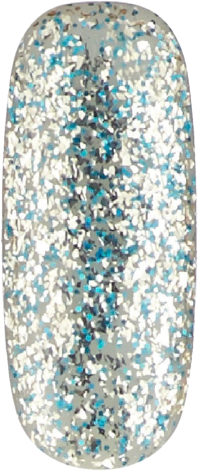 Winter Waterfall - UGGP-A0912 Urban Graffiti Verniċ tal-Ġel Glitter Blu u Fidda 15ml