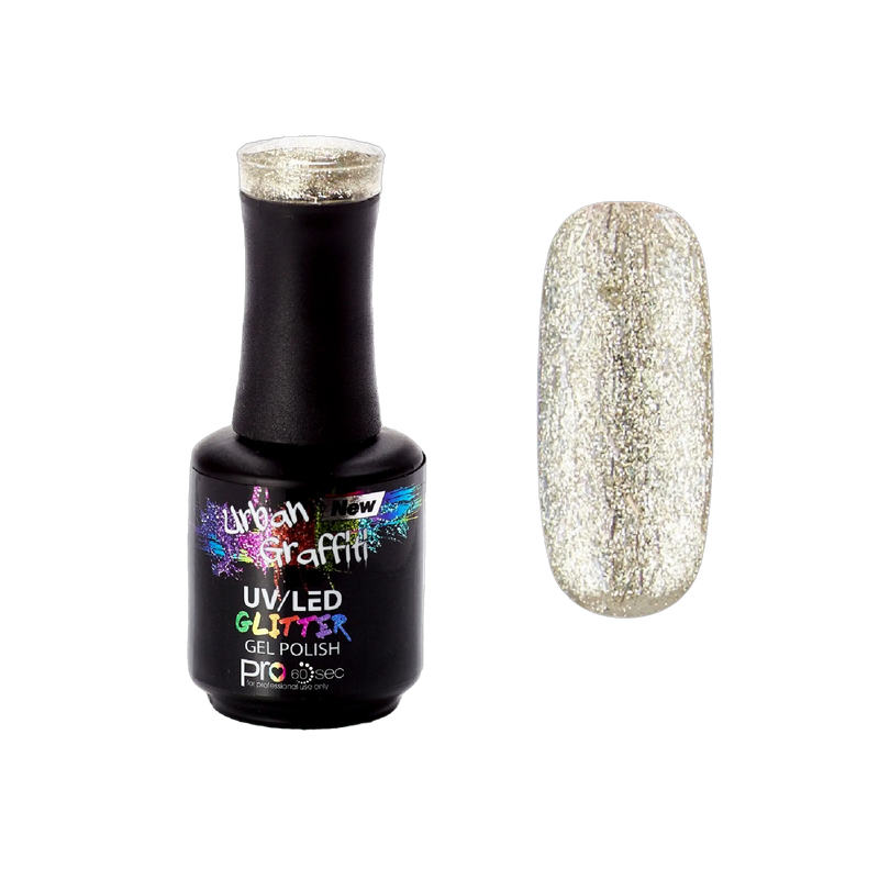 Disco Ball - UGGP-A0922 Urban Graffiti verniċ tal-ġel b'glitter tal-fidda 15ml
