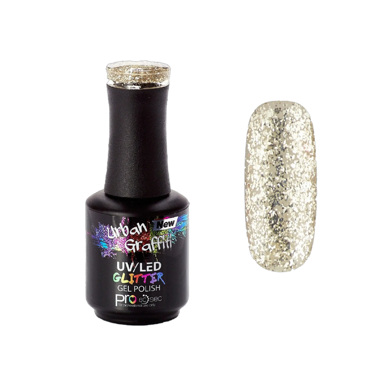 Midas Touch - UGGP-A0914 Verniċ tal-Ġel Glitter Deheb Urban Graffiti 15ml
